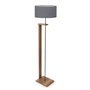 Opviq AYD-3132 Lámpara de Pie de Madera Gris Oscuro